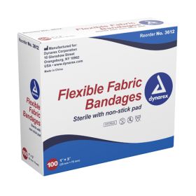 Flexible Fabric Adh Bandages Fingertip 1-3/4"x3" Bx/100