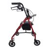ROLL WITH ME Aluminum Rollator w/6" Wheels, Red by Blue Jay