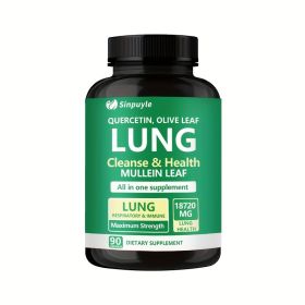 Lung Cleanse Respiratory Support Supplement Mullein Leaf Quercetin 90 Capsules