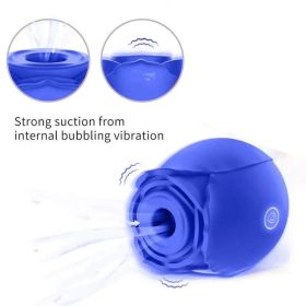 Discreet 10 Speed Personal Massage Rose Vibrator-Sucking Massager For Women (Option: blue)