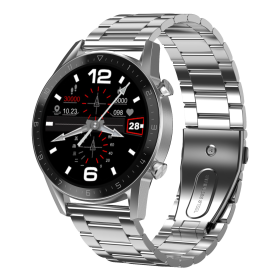 Wireless Smart Watch Fitness Tracker (Color: Silver)