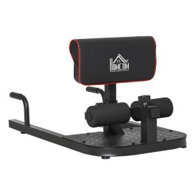 Soozier 3-in-1 Padded Push Up Sit Up Deep Sissy Squat Machine Home Gym Fitness Equipment, Black (Option: black)